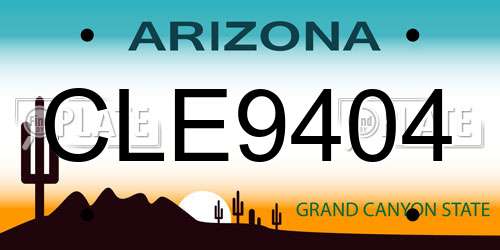 CLE9404 Arizona License Plate