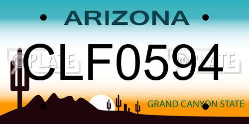 CLF0594 Arizona License Plate