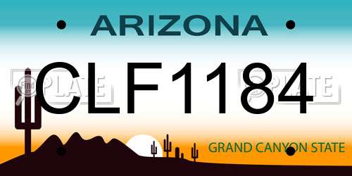 CLF1184 Arizona License Plate