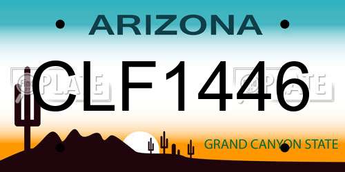 CLF1446 Arizona License Plate