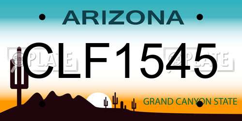 CLF1545 Arizona License Plate