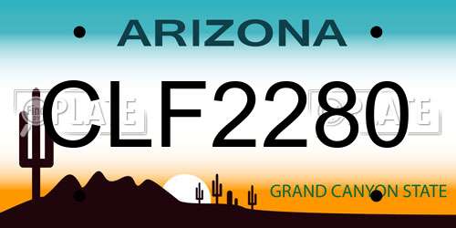 CLF2280 Arizona License Plate