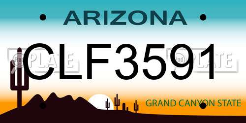 CLF3591 Arizona License Plate