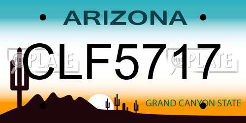 CLF5717 Arizona License Plate