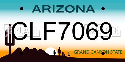 CLF7069 Arizona License Plate