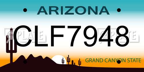 CLF7948 Arizona License Plate