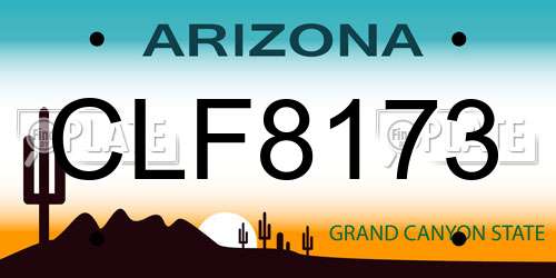 CLF8173 Arizona License Plate