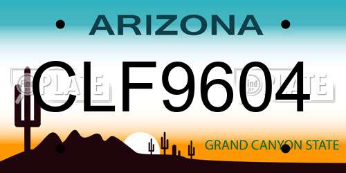 CLF9604 Arizona License Plate