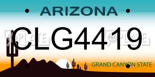 CLG4419 Arizona License Plate