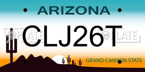 CLJ26T Arizona License Plate