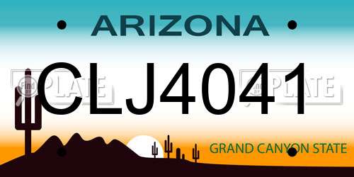 CLJ4041 Arizona License Plate
