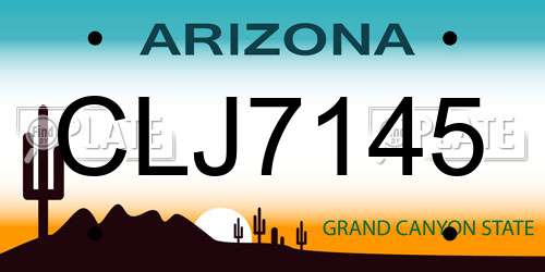 CLJ7145 Arizona License Plate