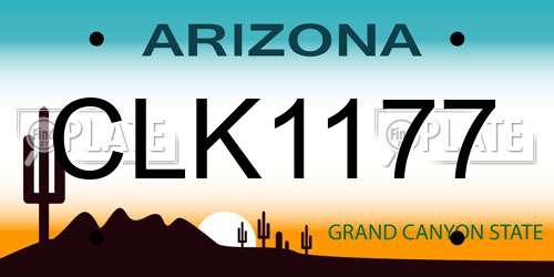 CLK1177 Arizona License Plate