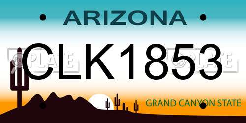 CLK1853 Arizona License Plate