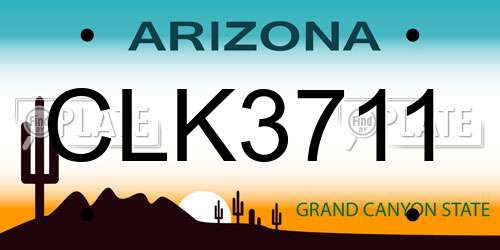 CLK3711 Arizona License Plate