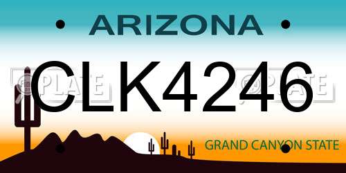 CLK4246 Arizona License Plate