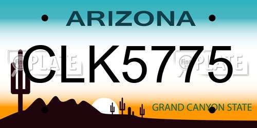 CLK5775 Arizona License Plate