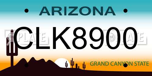 CLK8900 Arizona License Plate