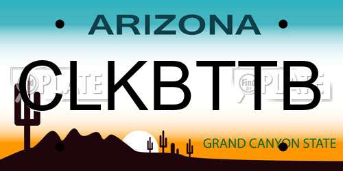 CLKBTTB Arizona License Plate