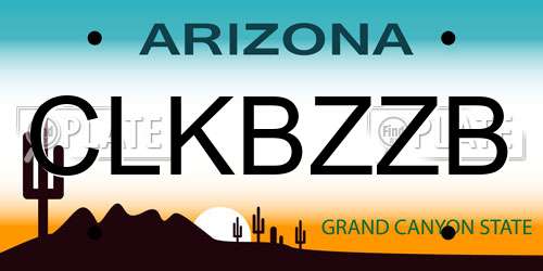 CLKBZZB Arizona License Plate