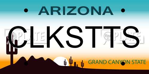 CLKSTTS Arizona License Plate