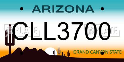CLL3700 Arizona License Plate