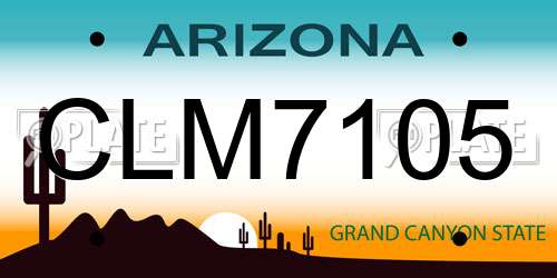 CLM7105 Arizona License Plate