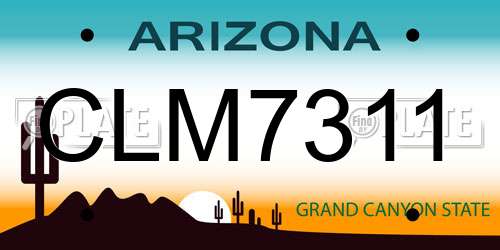 CLM7311 Arizona License Plate