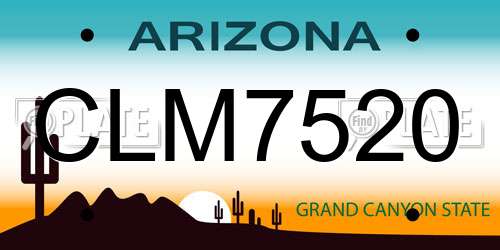 CLM7520 Arizona License Plate