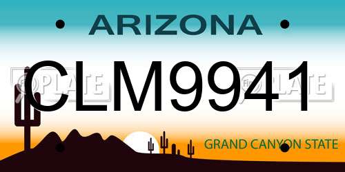 CLM9941 Arizona License Plate