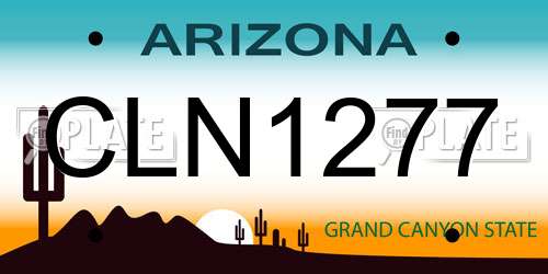 CLN1277 Arizona License Plate