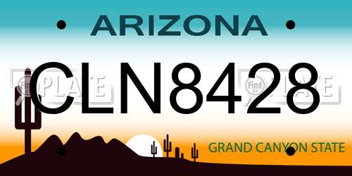 CLN8428 Arizona License Plate