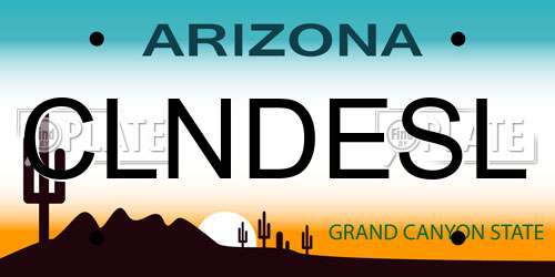 CLNDESL Arizona License Plate