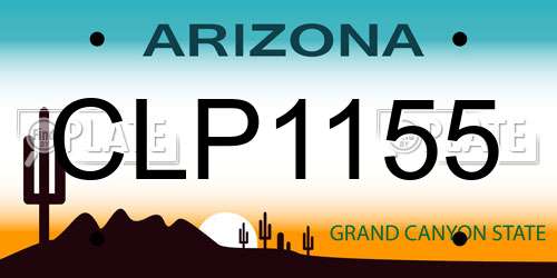 CLP1155 Arizona License Plate