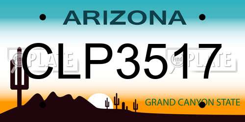 CLP3517 Arizona License Plate
