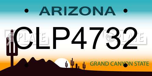 CLP4732 Arizona License Plate