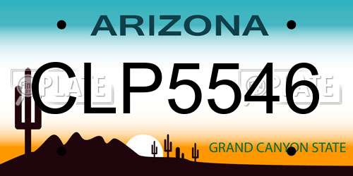 CLP5546 Arizona License Plate