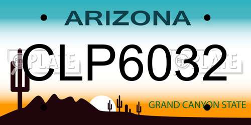 CLP6032 Arizona License Plate
