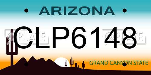 CLP6148 Arizona License Plate