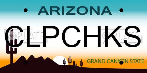CLPCHKS Arizona License Plate