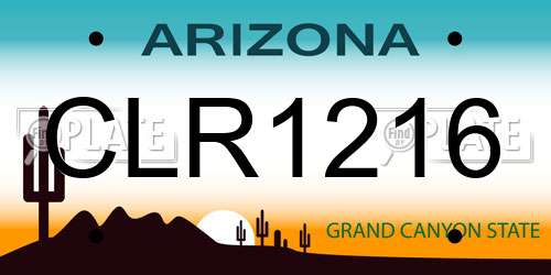CLR1216 Arizona License Plate