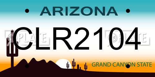 CLR2104 Arizona License Plate