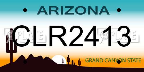 CLR2413 Arizona License Plate