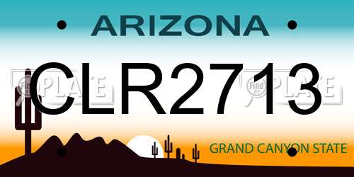 CLR2713 Arizona License Plate