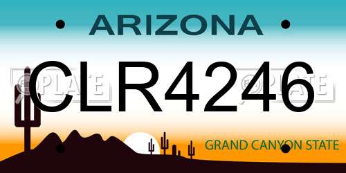 CLR4246 Arizona License Plate