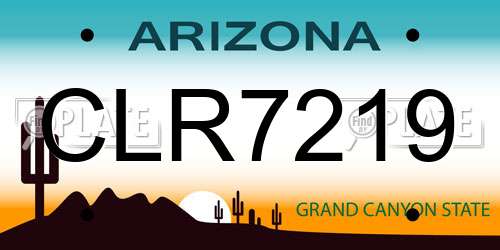 CLR7219 Arizona License Plate
