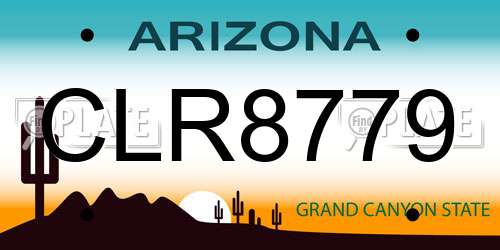 CLR8779 Arizona License Plate