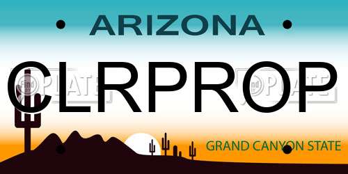 CLRPROP Arizona License Plate