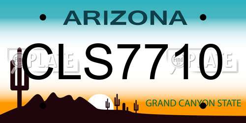 CLS7710 Arizona License Plate