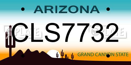 CLS7732 Arizona License Plate